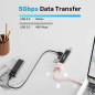 Unitek хъб USB-C/USB-A 3.0 HUB 4 port, Bi-Directional, Detachable Cable, White - H1319AWH01 Unitek хъб USB-C/USB-A 3.0 HUB 4 port, Bi-Directional, Detachable Cable, White - H1319AWH01