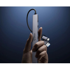Orico хъб HUB USB-C/USB-A 7 port - USB3.0 x 1, USB2.0 x 6 - YSA2-U3-GY