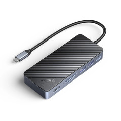 Orico докинг станция Portable Docking station M.2 SATA/NVMe - HDMI, USB3.2-A x 2, USB-C (10Gbps) x 1,USB-C (PD100W), SD/TF - OM2