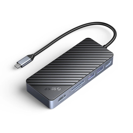 Orico докинг станция Portable Docking station M.2 SATA/NVMe - HDMI, USB3.2-A x 2, USB-C (10Gbps) x 1,USB-C (PD100W), SD/TF - OM2