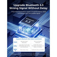 Orico блутут адаптер Bluetooth 5.3 USB adapter, black - BTA-53-BK