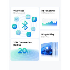 Orico блутут адаптер Bluetooth 5.3 USB adapter, black - BTA-53-BK