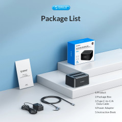 Orico докинг станция Storage - HDD/SSD Dock - 2.5/3.5 inch USB-C/USB-A - 6819C3-V1