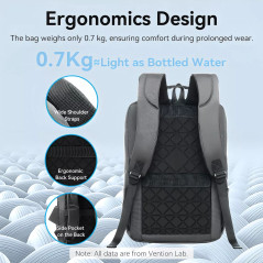 Vention Laptop Backpack 15.6", Waterproof - KRNB0