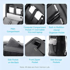 Vention Laptop Backpack 15.6", Waterproof - KRNB0