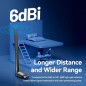 Vention безжичен адаптер WiFi USB adapter Dual Band, 650Mbps, Black - KDTB0 Vention безжичен адаптер WiFi USB adapter Dual Band, 650Mbps, Black - KDTB0