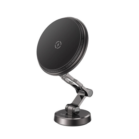 Acefast Зареждаща стойка за телефон за кола Car phone holder - MAG-Charging 15W, Metal, Magnetic Ring, 360 deg, Foldable - D30 -