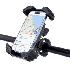 Acefast Стойка за телефон за колело Bicycle phone holder - Anti-skid, Shock-Absorbing - D23 - Black