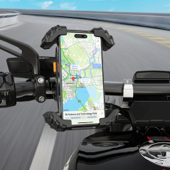 Acefast Стойка за телефон за колело Bicycle phone holder - Anti-skid, Shock-Absorbing - D23 - Black