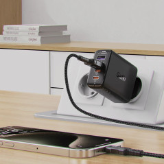 Acefast Универсално зарядно за стена Charger Wall GaN PD45W - A61 - USB-C x 2, USB-A x 2, Black