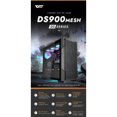 Darkflash кутия Case ATX - DS900 Mesh Black - 4 x 120 mm A-RGB fans included