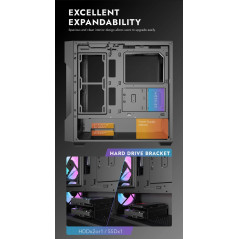 Darkflash кутия Case ATX - DS900 Mesh Black - 4 x 120 mm A-RGB fans included