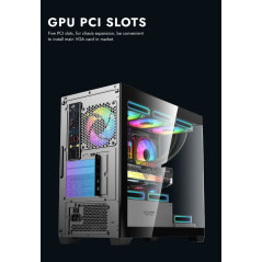 Darkflash кутия Case mATX - DS900M Black - 6 x 120 mm Infinity Mirror A-RGB