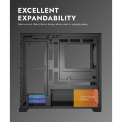 Darkflash кутия Case mATX - DS900M Black - 6 x 120 mm Infinity Mirror A-RGB