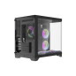 Aigo кутия Case mATX - FT418 Black - 6 x 120 mm A-RGB fans included