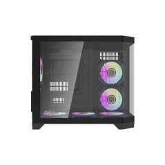Aigo кутия Case mATX - FT418 Black - 6 x 120 mm A-RGB fans included