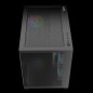 Gamdias кутия Case mATX - AURA GC10M v2 - 3 x 120 mm A-RGB, USB-C, Tempered Glass
