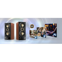 Genius тонколони Speakers 2.0 - SP-HF800BT - 20W RMS, Bluetooth 5.3, Wood