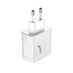 Genius Универсално зарядно за стена Charger Wall GaN - USB Type-C/A 65W White - PD-65AC