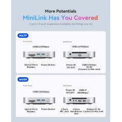 Orico докинг станция SSD Docking station M.2 NVMe - USB-C(10Gbps) x 1, USB3.2 x 2, USB2.0 x 2, M.2 x 1, Audio, SD/TF 4.0 - MiniL