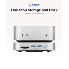 Orico докинг станция SSD Docking station M.2 NVMe - USB4(40Gbps) x 1, USB3.2(10Gbps) x 3, M.2 SSD x 2, SD/TF 4.0 - MiniLink M47P