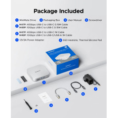 Orico докинг станция SSD Docking station M.2 NVMe - USB4(40Gbps) x 1, USB3.2(10Gbps) x 3, M.2 SSD x 2, SD/TF 4.0 - MiniLink M47P