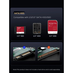 Orico докинг станция Storage - HDD/M.2 Dock - 2 BAY Offline Clone 2.5/3.5/M.2 NVMe USB-C/USB-A - IT28E-C-EU-GY