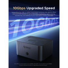Orico докинг станция Storage - HDD/M.2 Dock - 2 BAY Offline Clone 2.5/3.5/M.2 NVMe USB-C/USB-A - IT28E-C-EU-GY