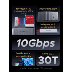 Orico докинг станция Storage - HDD/M.2 Dock - 2 BAY Offline Clone 2.5/3.5/M.2 NVMe USB-C/USB-A - IT28E-C-EU-GY