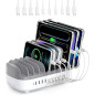 Orico зарядна станция за мобилни устройства Charger Station 220V - 10 x USB 120W white - DUK-10P-EU-WH