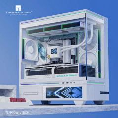 Thermalright кутия Case mATX - TL-M10 White - 9.16 inch LCD Display, USB-C