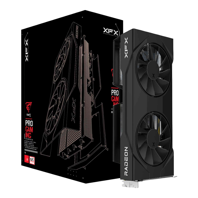 XFX SWIFT AMD Radeon RX 9060 Gaming Edition with 8GB GDDR6 HDMI 2xDP, AMD RDNA 4