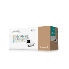 DeepCool водно охлаждане Water Cooling LM360 WH - 2.4 inch IPS Display, Addressable RGB