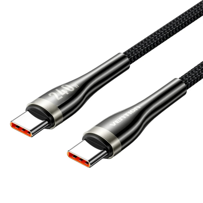 Vention кабел Cable - USB2.0 Type-C to Type-C - 5A Fast Charging, 240W, PD3.1, 1.2m - CTYBAV