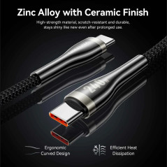 Vention кабел Cable - USB2.0 Type-C to Type-C - 5A Fast Charging, 240W, PD3.1, 1.2m - CTYBAV