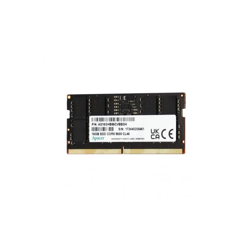 Apacer памет RAM 16GB DDR5 SODIMM 2048x8 5600MHz - AS16GHB56CVBBGH