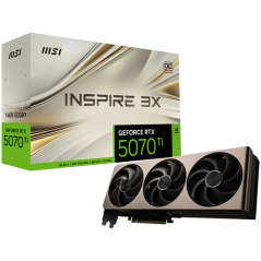 MSI Video Card Nvidia GeForce RTX 5070 TI 16G INSPIRE 3X OC, 16GB GDDR7, 256bit, Effective Memory Clock: 28000MHz, Boost: 2482 M