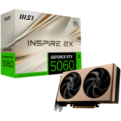 MSI Video Card NVIDIA GeForce RTX 5060 8G INSPIRE 2X OC, 8GB GDDR7, 128-bit, 2535 MHz Boost, 3840 CUDA Cores, PCIe 5.0 (x8), 3x 