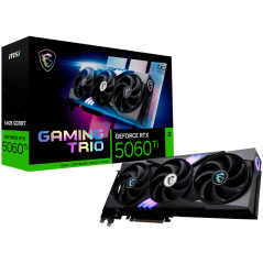MSI Video Card NVIDIA GeForce RTX 5060 Ti 16G GAMING TRIO OC, 16GB GDDR7, 128-bit, 2662 MHz Boost, 4608 CUDA Cores, PCIe 5.0 (x8