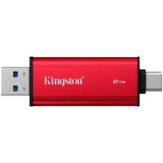 Kingston 2TB Dual USB-A/C Portable SSD, Up to 1050MB/s USB 3.2 Gen 2