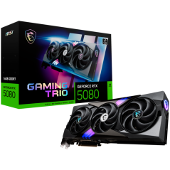 MSI Video Card Nvidia GeForce RTX 5080 16G GAMING TRIO, 16GB GDDR7, 256bit, Effective Memory Clock: 30000MHz, Boost: 2617 MHz, 1