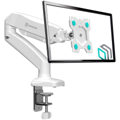 ONKRON Monitor Desk Mount for 13 to 32-Inch LCD LED OLED Screens up to 8 kg, White