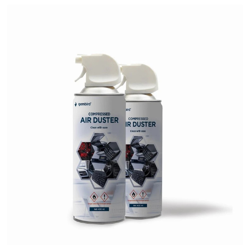 Gembird компресиран въздух Compressed Air Duster - CK-CAD-FL400-01 - 400 ml