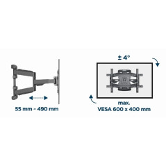 Gembird стенна стойка за телевизор TV Mount - WM-75ST-02 - 32"-75", 45.5 kg