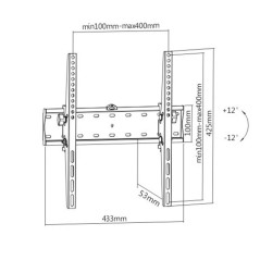 Gembird стенна стойка за телевизор TV Mount - WM-55T-02 - 32"-55", 40 kg