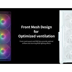 Zalman кутия Case ATX - I3 NEO White - RGB, Mesh