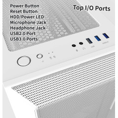 Zalman кутия Case ATX - I3 NEO White - RGB, Mesh