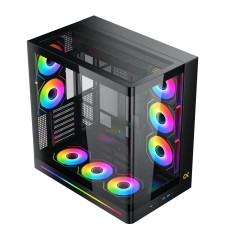 Xigmatek кутия Case E-ATX - PANO II AIR - 8 ARGB Fans