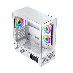 Xigmatek кутия Case E-ATX - Alphard Pro Arctic - 6 inch LCD Display, 6 ARGB Fans