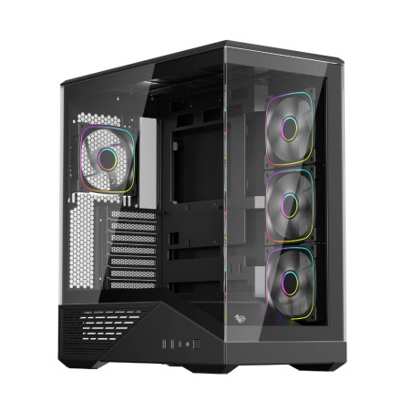 1stPlayer кутия Case ATX - GM7 Black - 4 x 120 mm A-RGB fans included, USB-C